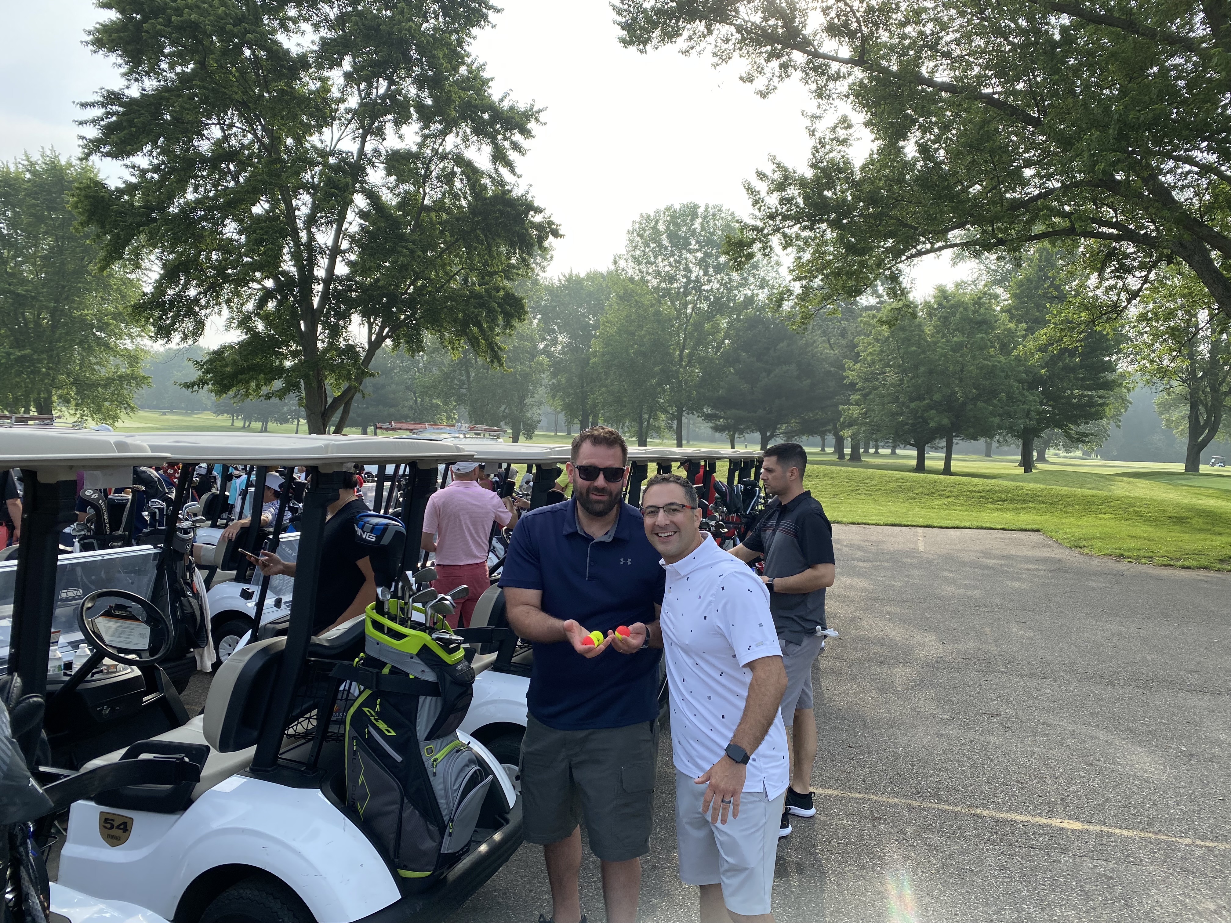 Happy golfers