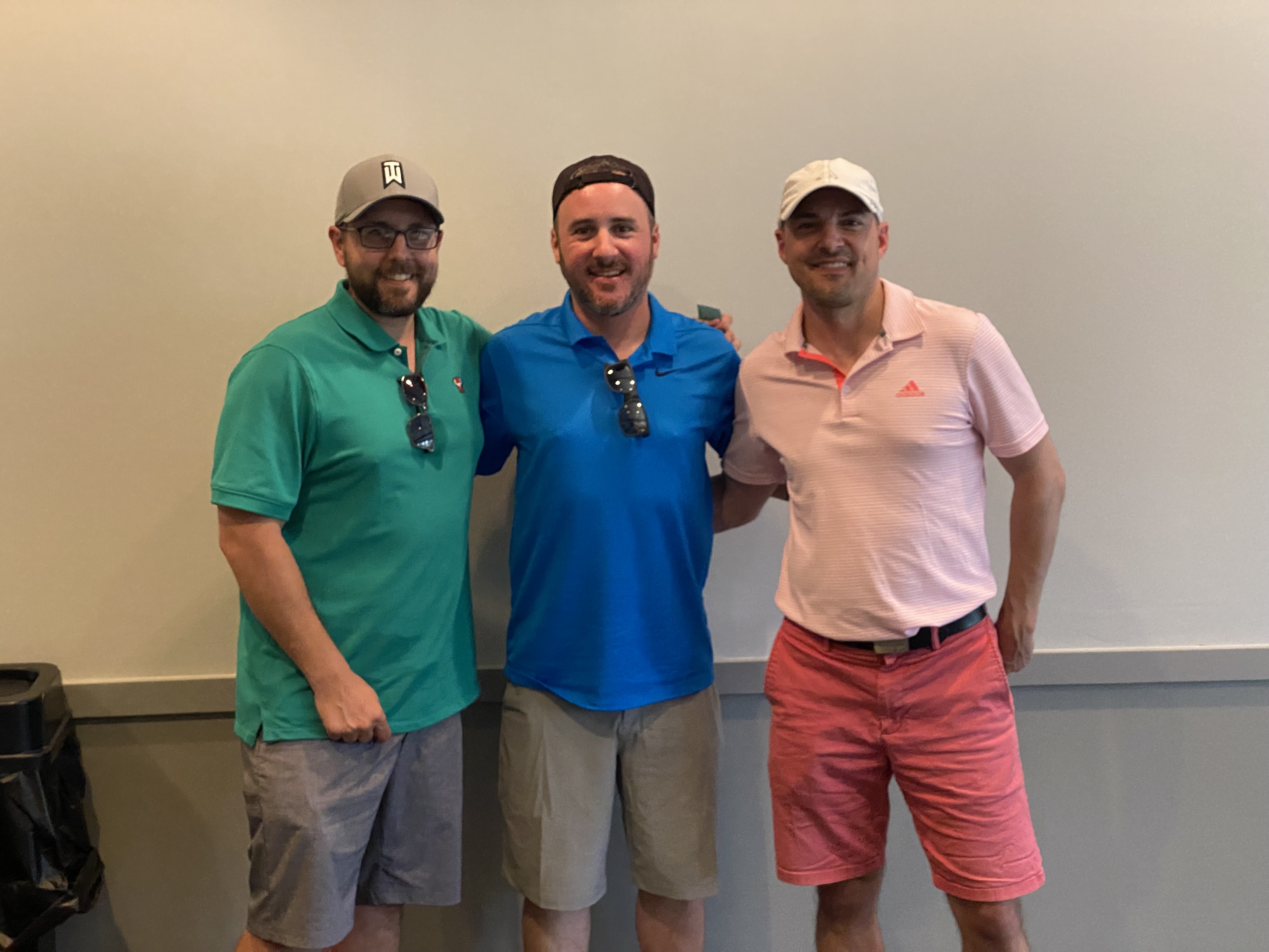Three golfers