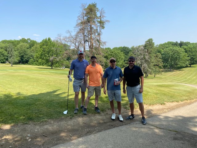 Foursome of golfers