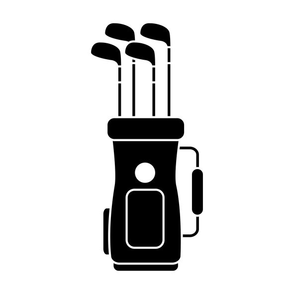 golf bag with four clubs